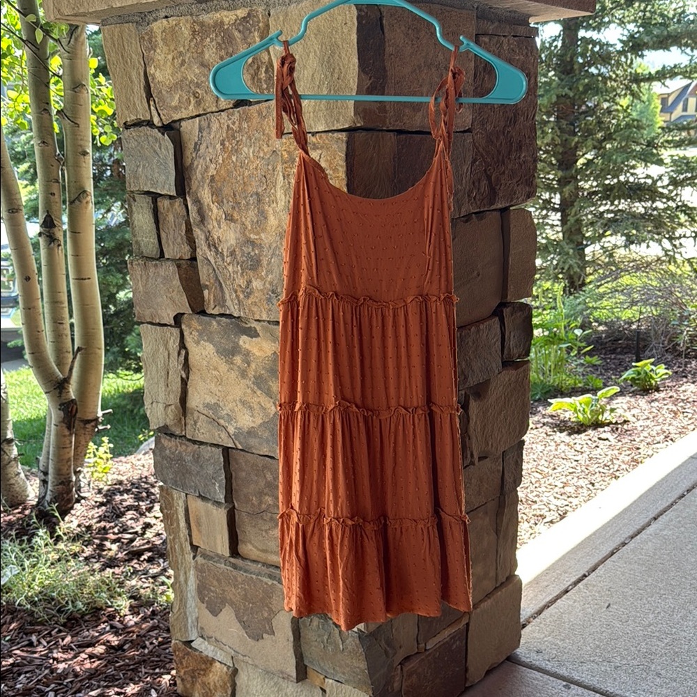 Orange Tiered Sundress